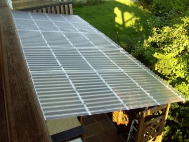 Preview: PC Wellplatte für Terrassen & Carport - 100% HAGELSICHER - 10 Jahre Garantie - 3mm