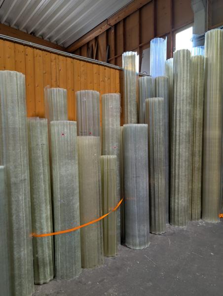 Wellpolyester Rollenware - Wellbahn - lichtdurchlässig & UV-beständig